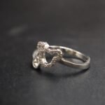 Diamond Cat Face Cute Toe Ring For Women's 925 Sterling Silver