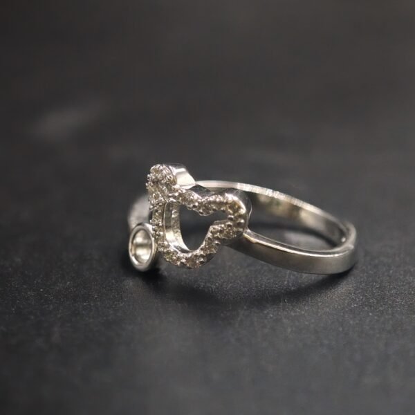 Diamond Cat Face Cute Toe Ring For Women's 925 Sterling Silver