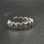 Adjustable Real Solid Metal Skull Toe Ring For Women's 925 Sterling Silver