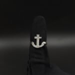 Women's Adjustable Diamond Anchor Toe Ring 925 Sterling Silver