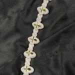8" Green Lab Created Diamond Men's Wear Cross With Infinity Link Bracelet In White Gold Plated Silver