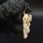 Religious Jesus Face Pendant For Men's Genuine Moissanite Real 925 Silver