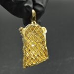 Religious Jesus Face Pendant For Men's Genuine Moissanite Real 925 Silver