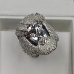 Christmas Day Gift For Your Husband Natural Moissanite Unique Style Jesus Head Ring In Pure 925 Stering Silver