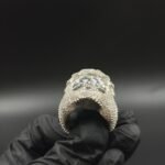 Christmas Day Gift For Your Husband Natural Moissanite Unique Style Jesus Head Ring In Pure 925 Stering Silver