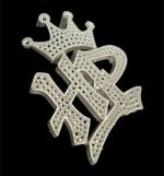Custom Mens Pendant lab grown diamonds 925 sterling silver