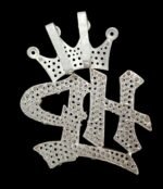 Custom Mens Pendant lab grown diamonds 925 sterling silver