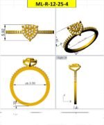 10k yellow gold And natural diamonds women’s Ring