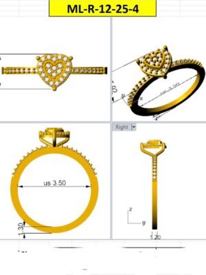 10k yellow gold And natural diamonds women’s Ring