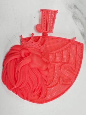 Custom Lion Initial JS And JV Pendant, 925 Sterling Silver and Moissanite Tester passing