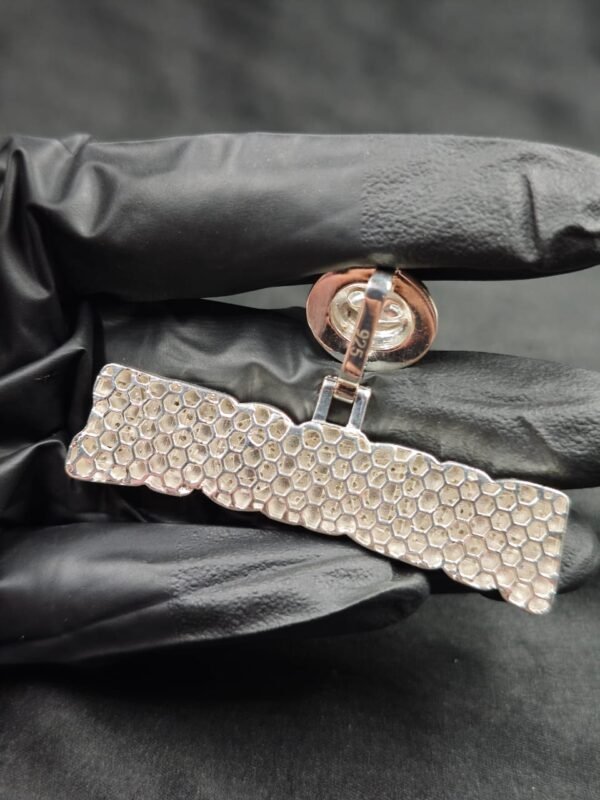 Custom  PADAROTE Pendant, 925 Silver and Tester passing moissanite