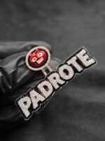 Custom  PADAROTE Pendant, 925 Silver and Tester passing moissanite