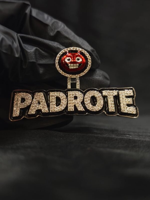 Custom  PADAROTE Pendant, 925 Silver and Tester passing moissanite