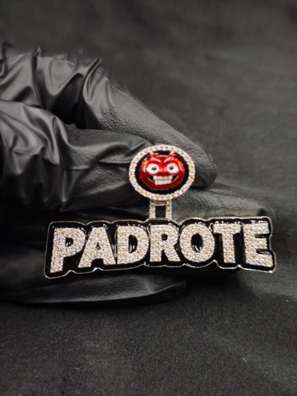 Custom  PADAROTE Pendant, 925 Silver and Tester passing moissanite