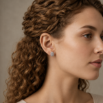 Oval Halo Cluster Moissanite Stud Earrings In 925 Sterling Silver.