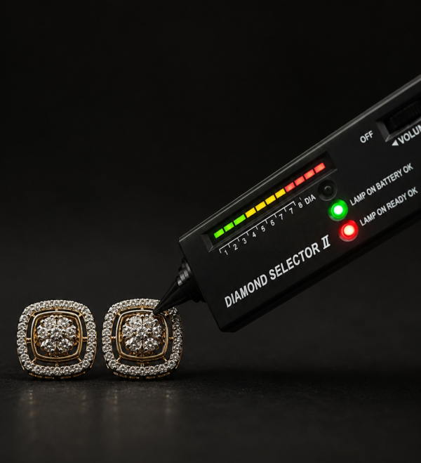 Genuine Moissanite Stud Earrings For Women's Wear In 925 Sterling Silver.