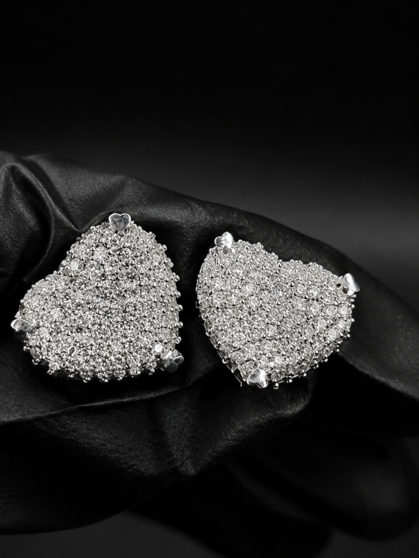 Heart Shape Moissanite Stud Earrings for Women 925 Sterling Silver