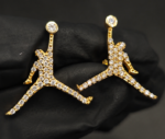Men’s Moissanite Basketball Player Stud Earrings – Iced 925 Sterling Silver Hip Hop Jewelry