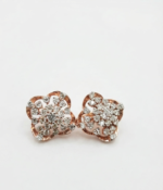 VVS Moissanite Stud Earring In Women's Wear In 925 Sterling Silver.