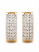 Real Moissanite Hoop Earrings For Women's Wear In 925 Silver.