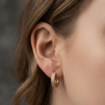 Real Moissanite Hoop Earrings For Women's Wear In 925 Silver.
