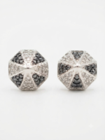 Geometric Moissanite Pyramid Stud Earrings – 925 Silver Jewelry for Women