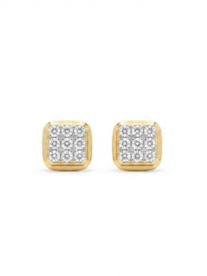 Square Moissanite Stud Earrings 925 Sterling Silver Diamond Look Women Jewelry