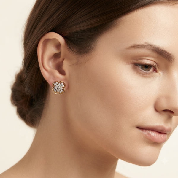 D-VVS Moissanite Earrings For Women's Wear In 925 Sterling Silver