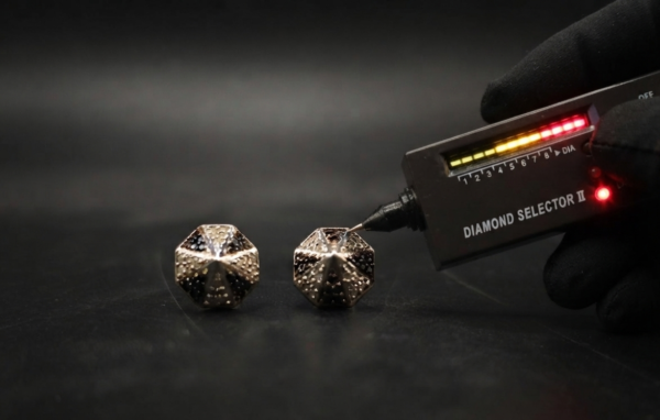 Geometric Moissanite Pyramid Stud Earrings – 925 Silver Jewelry for Women