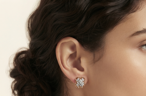 D-VVS Moissanite Earrings For Women's Wear In 925 Sterling Silver