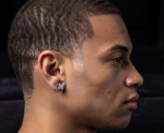 Cushion Cut Moissanite Stud Earrings for Men – VVS 925 Sterling Silver Iced Studs