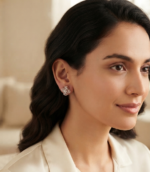 VVS Moissanite Stud Earring In Women's Wear In 925 Sterling Silver.