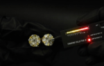 Real Round Moissanite Stud Earrings For Women's Wear in 925 Silver
