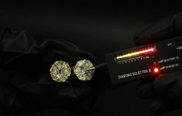 Real Round Moissanite Stud Earrings For Women's Wear in 925 Silver