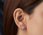 D/VVS Moissanite Floral Cluster Stud Earrings in 925 Sterling Silver – Diamond Look for Women