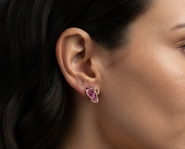 Butterfly CZ Stud Earrings For Women's Wear In 925 Sterling Silver