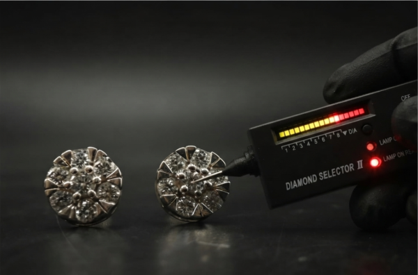 Women's Moissanite Stud Earrings In 925 Sterling Silver.