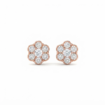 D/VVS Moissanite Floral Cluster Stud Earrings in 925 Sterling Silver – Diamond Look for Women