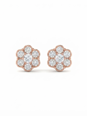 D/VVS Moissanite Stud Earrings for Women in 925 Sterling Silver