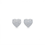 Heart Shape Moissanite Stud Earrings for Women 925 Sterling Silver