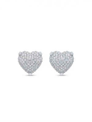 Heart Shape Moissanite Stud Earrings for Women 925 Sterling Silver