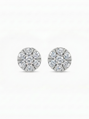 Women's Moissanite Stud Earrings In 925 Sterling Silver.