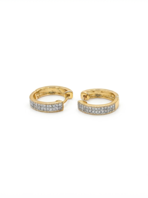 Real Moissanite Hoop Earrings For Women's Wear In 925 Silver.