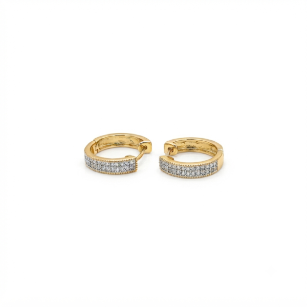 Real Moissanite Hoop Earrings For Women's Wear In 925 Silver.