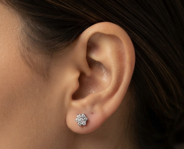 Moissanite Stud Earrings for Women In 925 Sterling Silver
