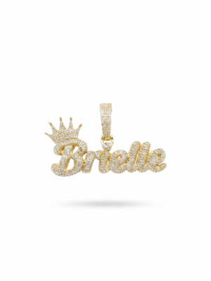 Moissanite Diamond Name Pendant For Women's Wear In 925 Silver.