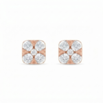 VVS Moissanite Square Stud Earrings For Women's Wear In 925 Sterling Silver.