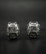 Tester Passing Moissanite Women's Wear Stud Earring Oval Shape In 925 Silver.