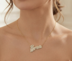 Moissanite Pendant Customized Brea In 925 Sterling Silver.