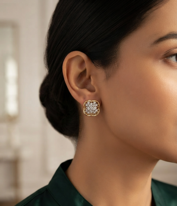 D-VVS Moissanite Earrings For Women's Wear In 925 Sterling Silver
